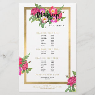 Beauty Florals Makeup Artist White Flyer