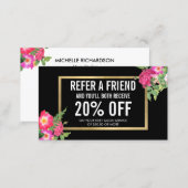 Beauty Florals Salon Referral Card (Front/Back)