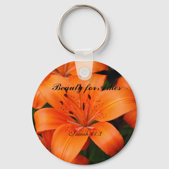 Beauty for Ashes Keychain (Front)