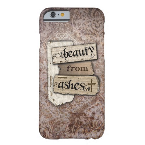Beauty From Ashes Christian Damask Scrap Barely There iPhone 6 Case