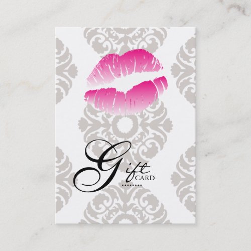 Beauty Gift Cards Lips Makeup Pink Business Card Templates