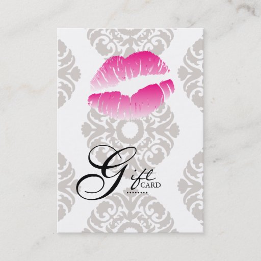 Customizable Beauty Gift Cards Lips Makeup Pink Business Card Templates