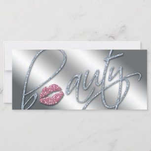 Beauty Gift Certificate Makeup Artist Glitter Pink