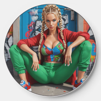 Beauty girl wireless charger