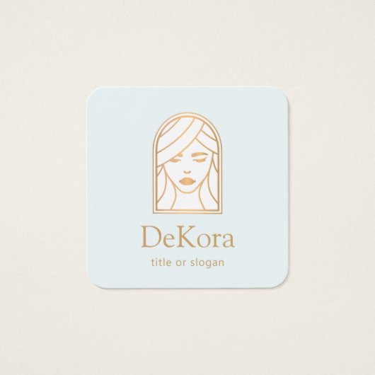 Beauty Girl's Face Hair, Eyes, Lips Makeup (Front)