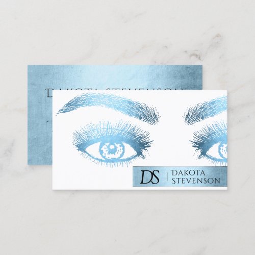 Beauty Glam Professional  Glitzy Robin Egg Blue Business Card