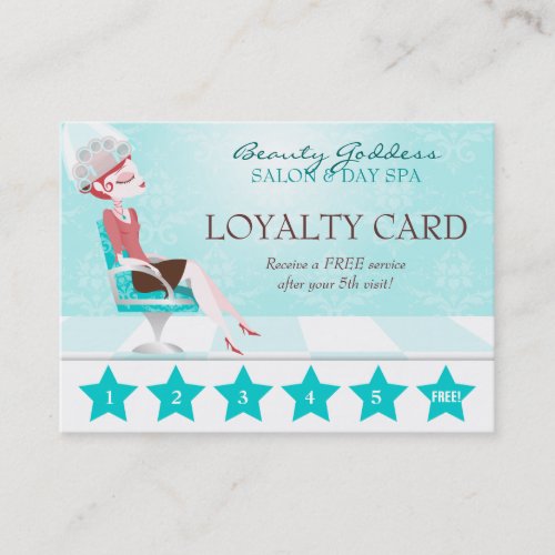 Beauty Goddess Loyalty Card Business Card Template