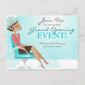 Beauty Goddess Salon Grand Opening Invitation Postcard