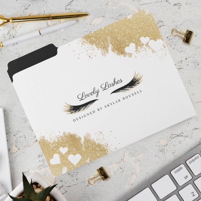 Beauty Gold Dusted Mascara Eye Lashes Luxurious File Folder (Creator Uploaded)