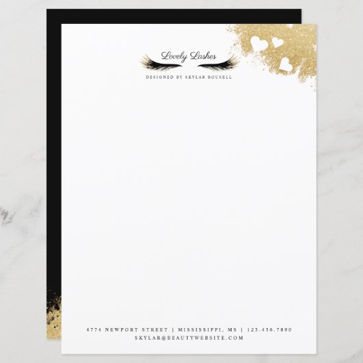 Beauty Gold Dusted Mascara Eyelashes Luxurious (Front/Back)