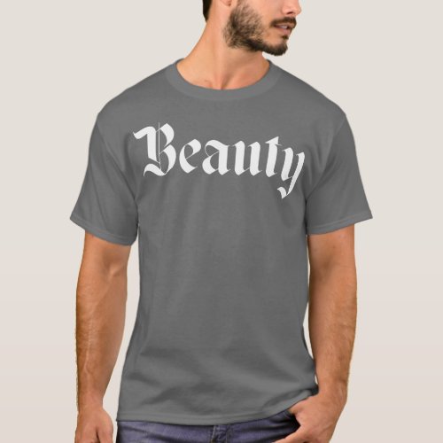 Beauty gothic typography T_Shirt