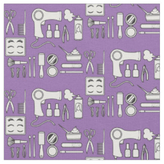 Beauty Hair Salon Tools Cute Purple White Fabric