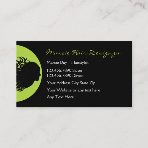 Beauty Hair Stylist Business Cards