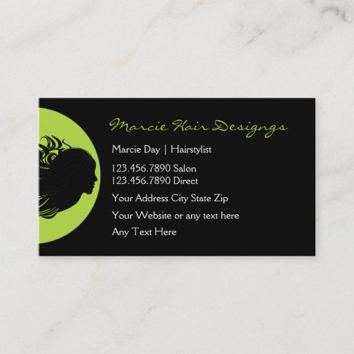 Customizable Beauty Hair Stylist Business Cards