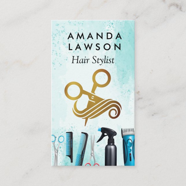 Beauty Hair Tools | Cosmetics Business Card (Front)