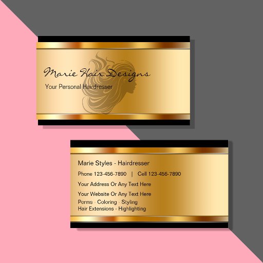 Customizable Beauty Hairdresser Business Cards