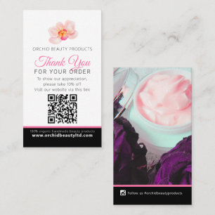 Beauty health company photo repeat business QR Business Card