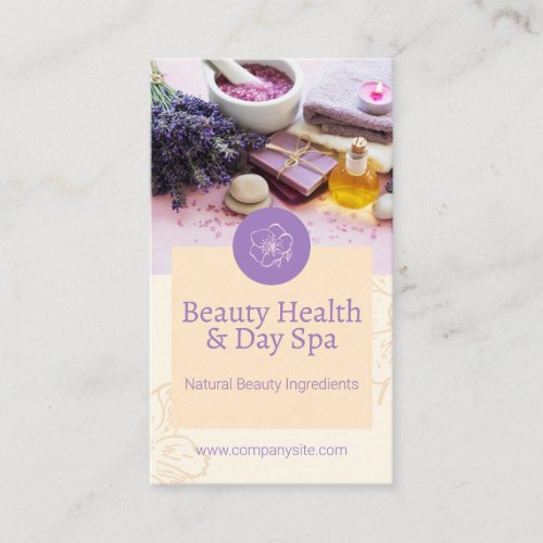 Beauty Health  Day Spa Business Card