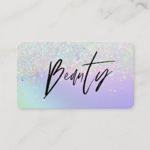 *~* BEAUTY . Hologram Holograph Rainbow Glitter Business Card