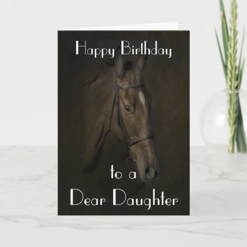 BEAUTY HORSE DAUGHTER GREETING CARD