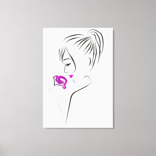 Beauty icon Girl Wrapped Canvas
