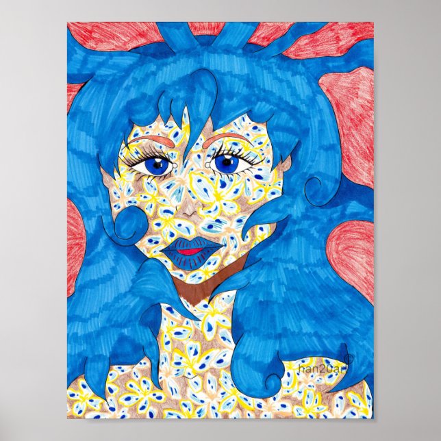 Beauty in Blue Poster (Front)