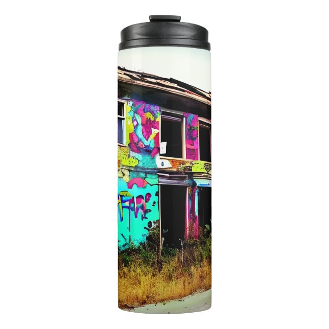 Beauty in Destruction | Abandoned House  Thermal Tumbler (Front)