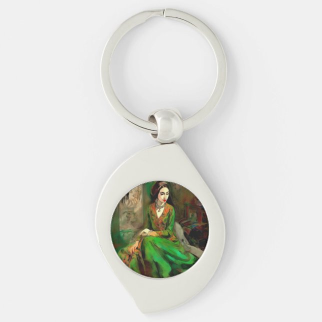 Beauty in Green  Keychain (Front)