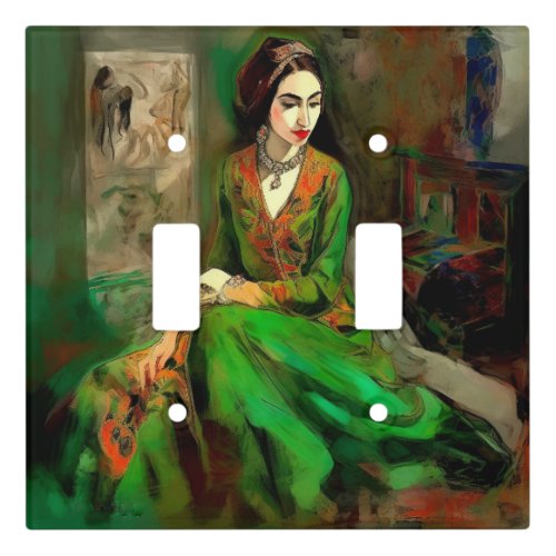 Beauty in Green  Light Switch Cover
