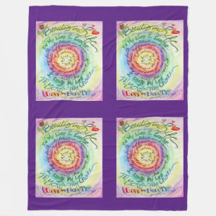 Beauty in Life Cancer Poem Art Soft Fleece Blanket