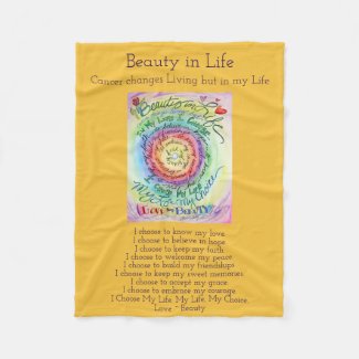 Beauty in Life Cancer Poem Chemo Fleece Blanket