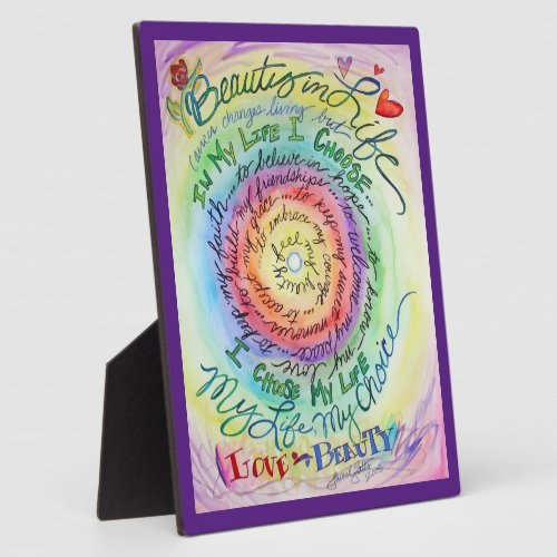 Beauty in Life Cancer Poem Rainbow Gift Plaque