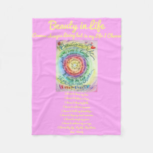 Beauty in Life Cancer Poem Soft Fleece Blankets