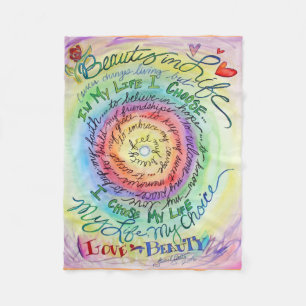 Beauty in Life Cancer Poem Soft Fleece Blankets