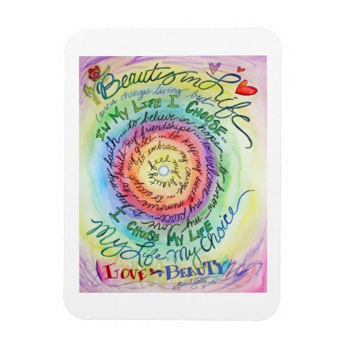 Beauty in Life Rainbow Cancer Poem Art Magnets