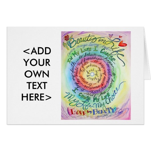 Beauty in Life Rounded Rainbow Card (Front Horizontal)