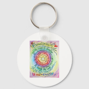 Beauty in Life Rounded Rainbow Keychain