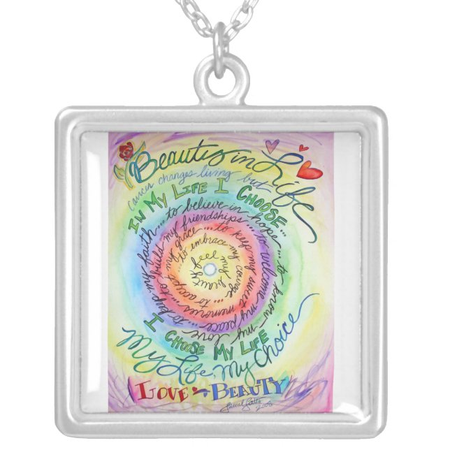 Beauty in Life Rounded Rainbow Necklace Jewelry (Front)