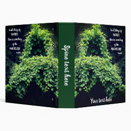 Beauty In Nature Vines Inspirational Personalized 3 Ring Binder