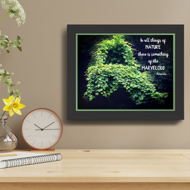 Beauty In Nature Vines Inspirational Quote Framed Art (Table Top)