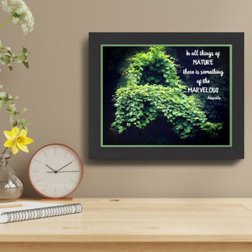 Beauty In Nature Vines Inspirational Quote Framed Framed Art