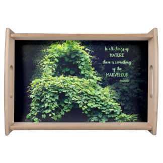 Beauty In Nature Vines Inspirational Quote Serving Tray