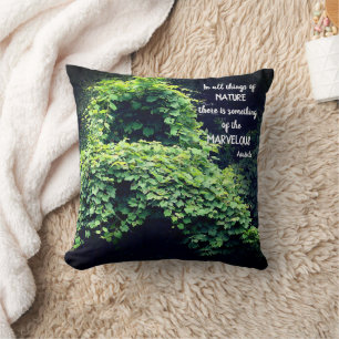 Beauty In Nature Vines Inspirational Quote  Throw Pillow