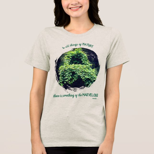 Beauty In Nature Vines Inspirational Quote  Tri-Blend Shirt (Front)