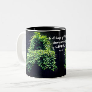 Beauty In Nature Vines Inspirational Quote Two-Tone Coffee Mug