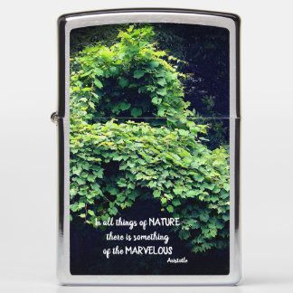 Beauty In Nature Vines Inspirational Quote Zippo Lighter