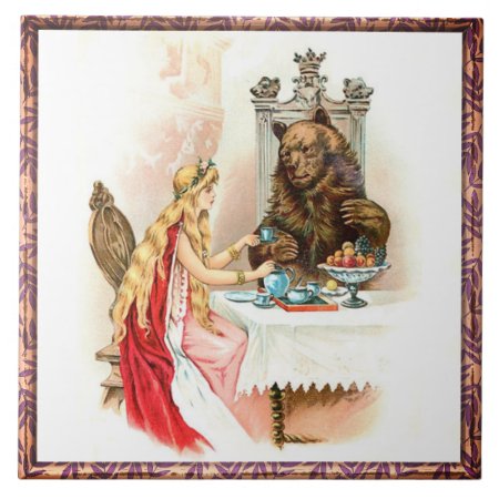 Beauty In Pink And The Beast Ceramic Tile