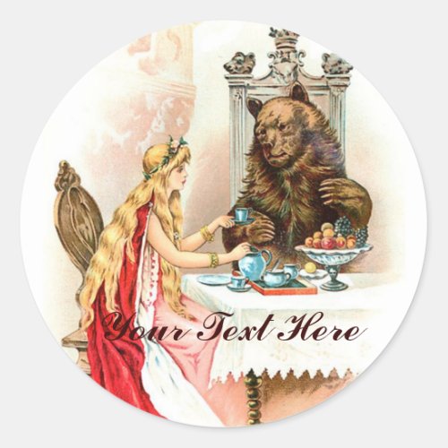 Beauty In Pink And The Beast Classic Round Sticker