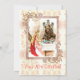 Beauty In Pink And The Beast Invitation