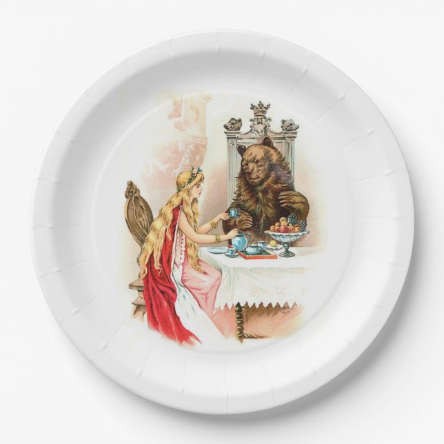 Beauty In Pink And The Beast Paper Plates (Front)